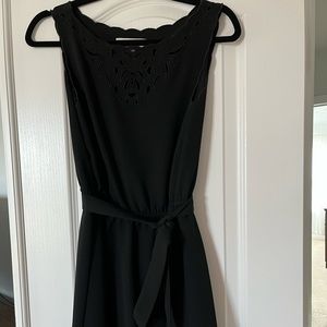 Loft Black Knee-Length Dress